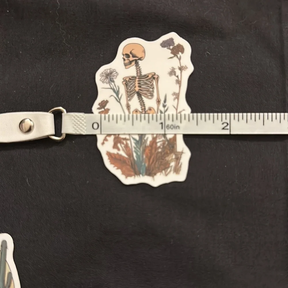 Floral skull stickers/decals.